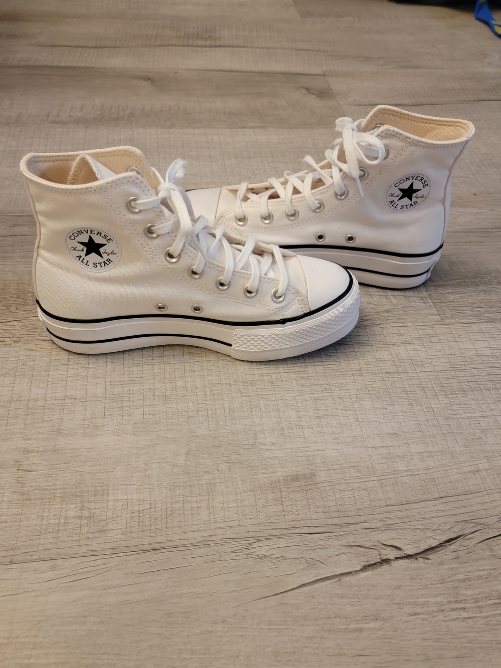 Converse White High-Top Platform Athletic Sneakers - Picture 2 of 7
